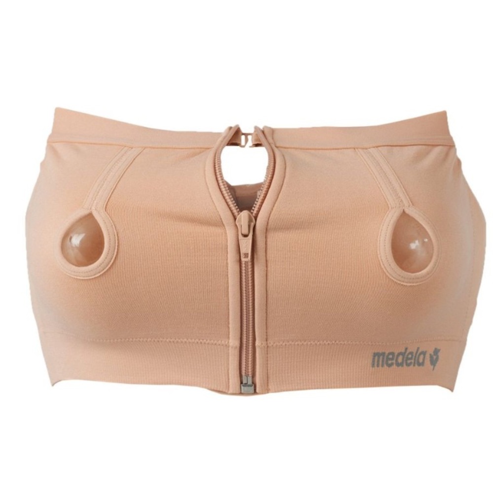 Medela Tan Pumping Bra with Zipper